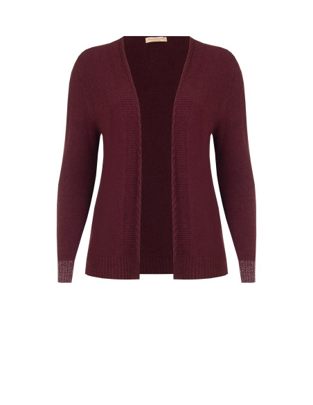 Curvy open vest met lurex in de manchetten Rinascimento Curvy