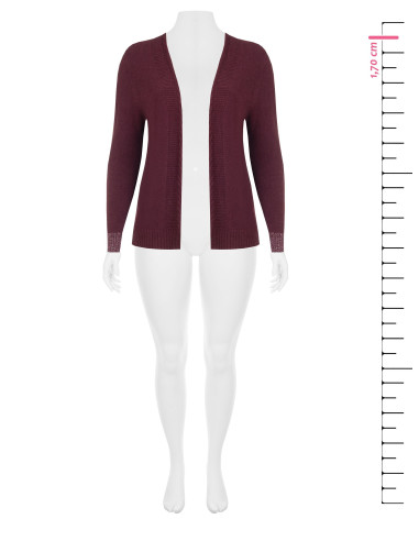 Curvy open vest met lurex in de manchetten Rinascimento Curvy
