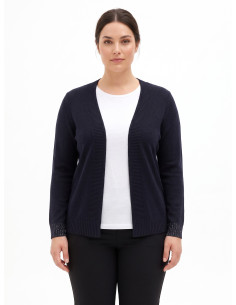 Curvy open vest met lurex in de manchetten Rinascimento Curvy
