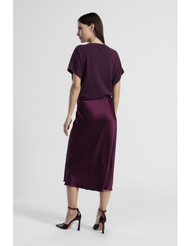 Effen A-lijn midi-rok met normale taille Dixie