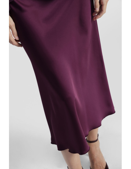 Effen A-lijn midi-rok met normale taille Dixie