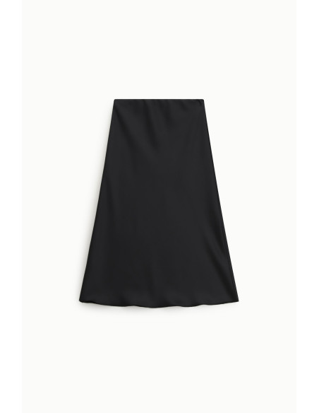 Effen A-lijn midi-rok met normale taille Dixie