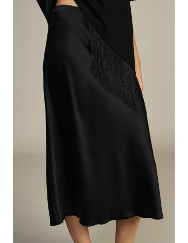 Effen A-lijn midi-rok met normale taille Dixie
