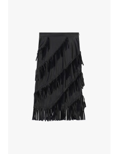 Halflange rok met diagonale franjes Dixie 2