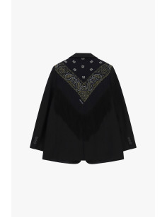 Blazer met retrobandana en decoratieve franjes Dixie 2