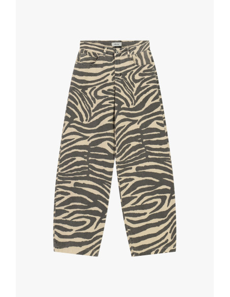 Palazzo-broek met dierenprint en hoge taille Dixie