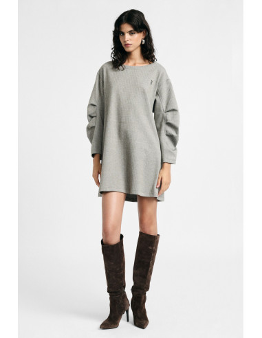 Korte jurk met lange mouwen en ronde hals Please