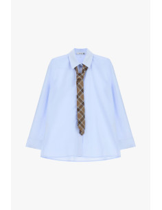 Klassieke blouse met ruitdas Please 2