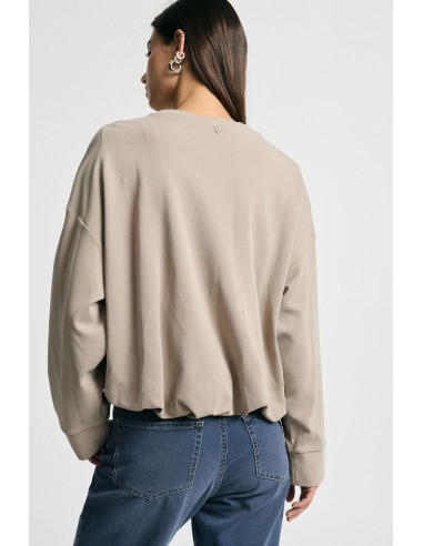 Cropped sweater met frontprint ‘NY 1993’ Please