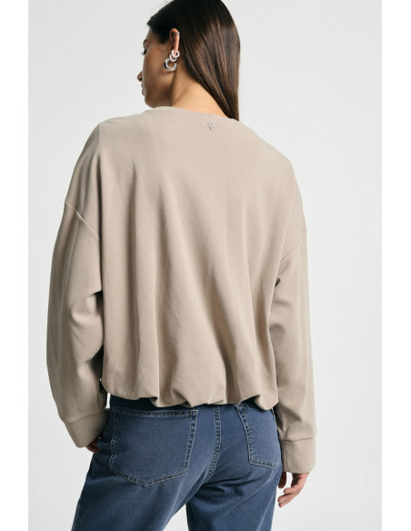 Cropped sweater met frontprint ‘NY 1993’ Please