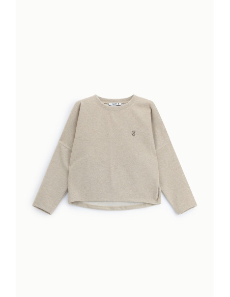 Ronde hals-sweater met lange mouwen Please