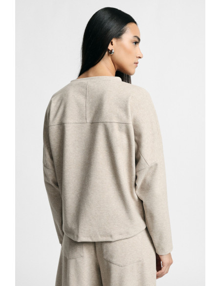 Ronde hals-sweater met lange mouwen Please