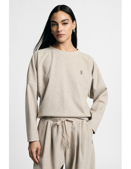 Ronde hals-sweater met lange mouwen Please