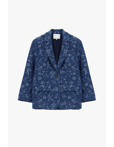 Blazer met bloemenmotief en opgestikte zakken aan de voorkant Please