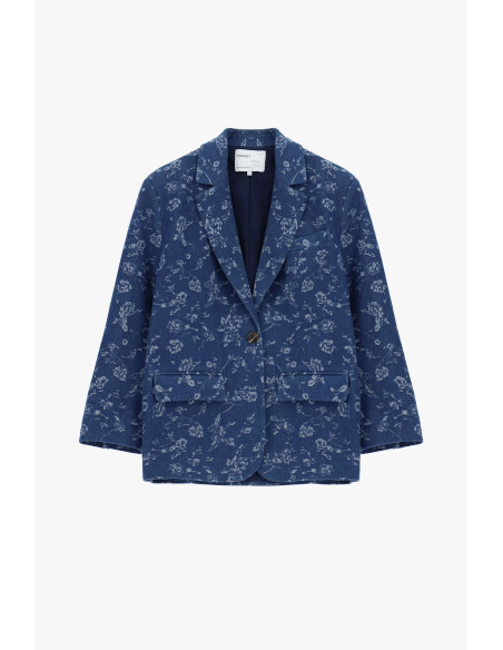 Blazer met bloemenmotief en opgestikte zakken aan de voorkant Please