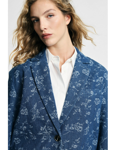 Blazer met bloemenmotief en opgestikte zakken aan de voorkant Please