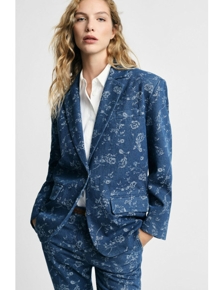 Blazer met bloemenmotief en opgestikte zakken aan de voorkant Please