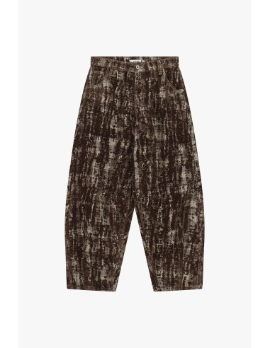 Wijde bedrukte broeken met hoge taille en zakken Please