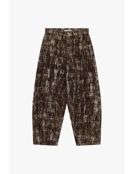 Wijde bedrukte broeken met hoge taille en zakken Please