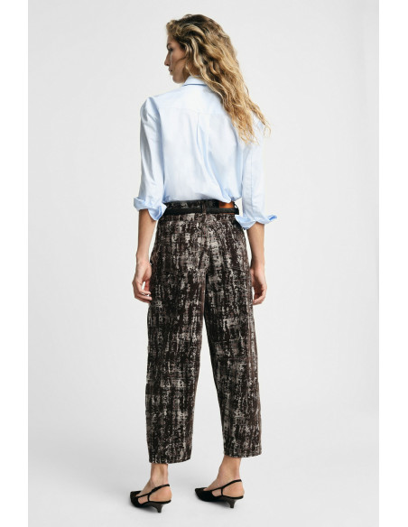 Wijde bedrukte broeken met hoge taille en zakken Please