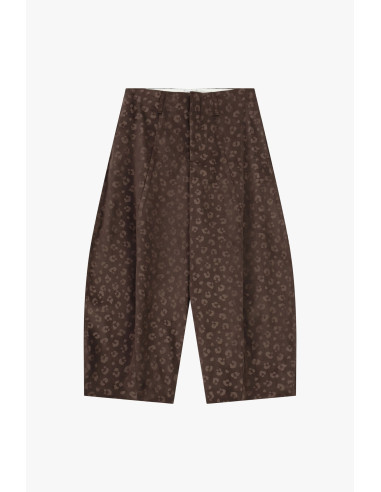 Jacquard palazzobroek met hoge taille Please