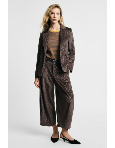 Jacquard palazzobroek met hoge taille Please