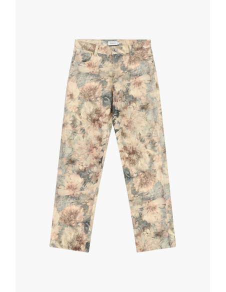 Chino broek met bloemenprint en normale taille Please