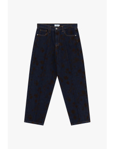Balloon-fitjeans met vlekkenprint en hoge taille Please 2