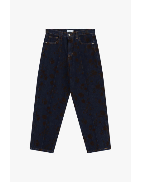 Balloon-fitjeans met vlekkenprint en hoge taille Please