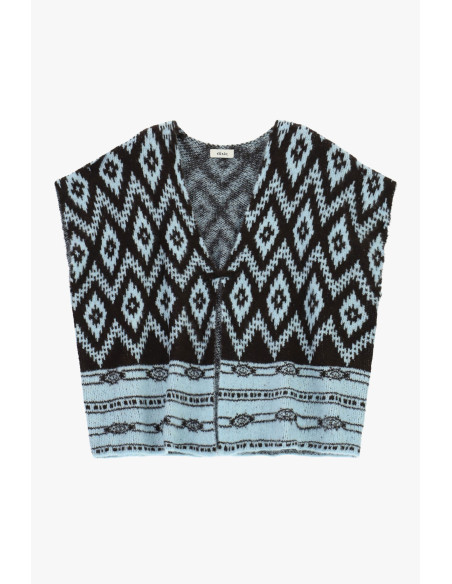 Mouwloze top met geometrisch ruitpatroon Dixie