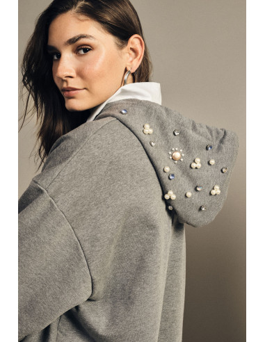 Hoodie met decoratieve applicaties van Dixie