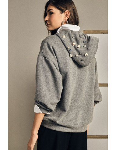 Hoodie met decoratieve applicaties van Dixie