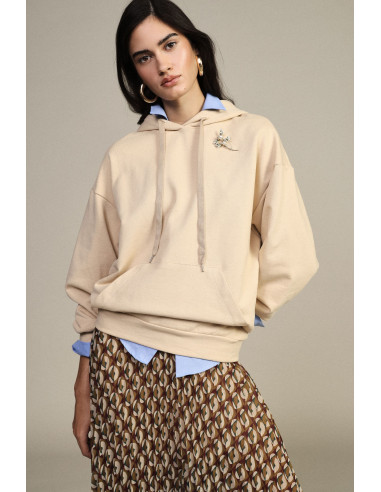 Hoodie met decoratieve applicaties van Dixie