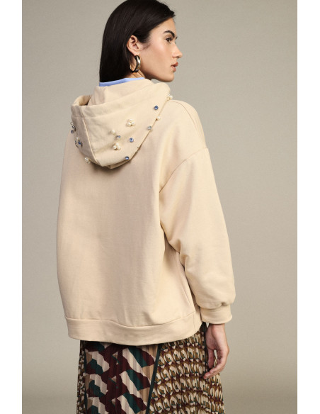 Hoodie met decoratieve applicaties van Dixie