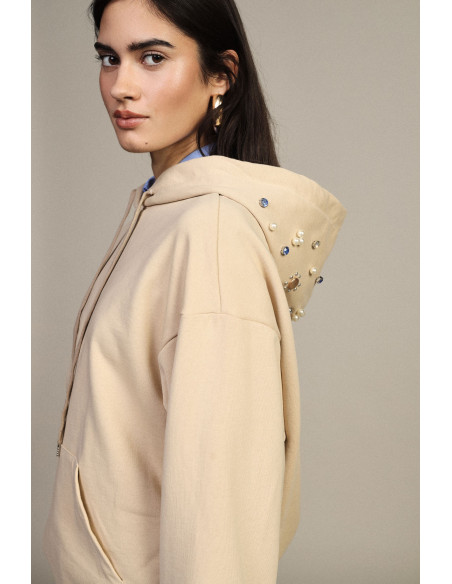 Hoodie met decoratieve applicaties van Dixie