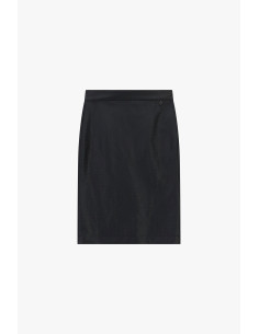 Dixie kokerrok met hoge taille en chevronmotief 2