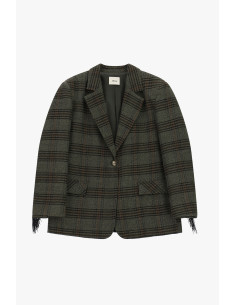 Geruite blazer met decoratieve franjes Dixie 2