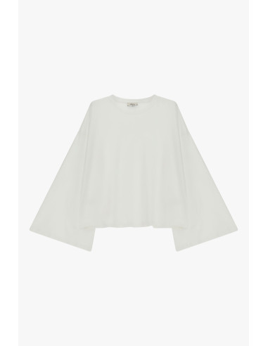 Dixie Ruim T-shirt met lange mouwen en rechte zoom