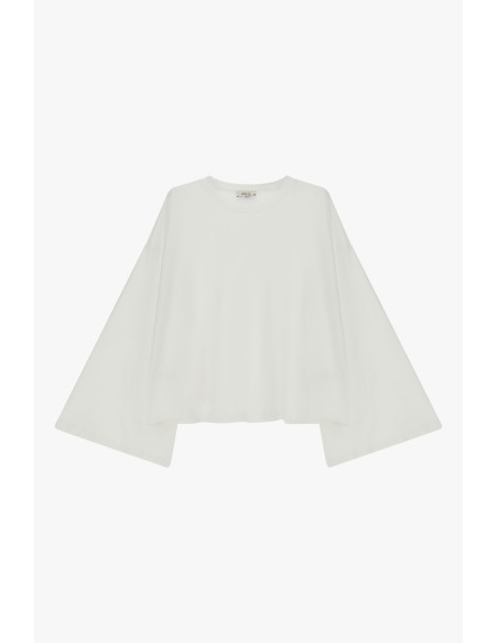 Dixie Ruim T-shirt met lange mouwen en rechte zoom