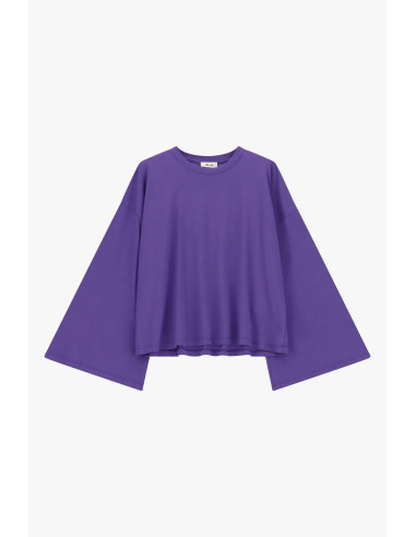Dixie Ruim T-shirt met lange mouwen en rechte zoom