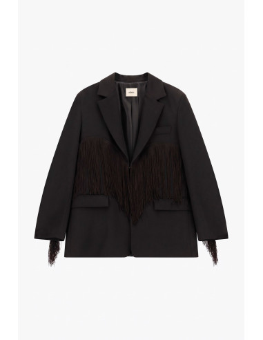 Blazer met decoratieve franjes en voorzakken Dixie