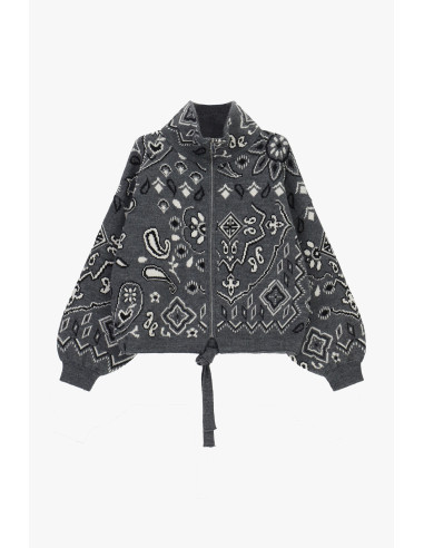 Vest met ritssluiting en paisleymotief in jacquardstof van Dixie