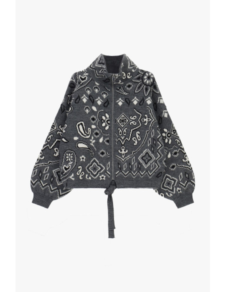 Vest met ritssluiting en paisleymotief in jacquardstof van Dixie