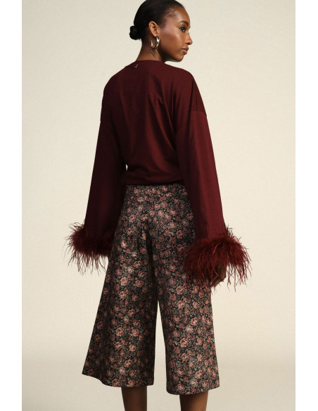 Dixie Palazzo-broek met bloemenprint en hoge taille