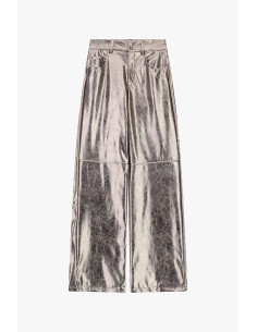 Glanzende Palazzo-broek met hoge taille van Dixie 2