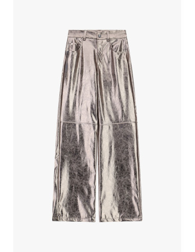 Glanzende Palazzo-broek met hoge taille van Dixie