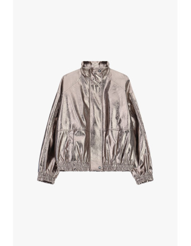 Bomberjack met metallic afwerking en elastische zoom van Dixie