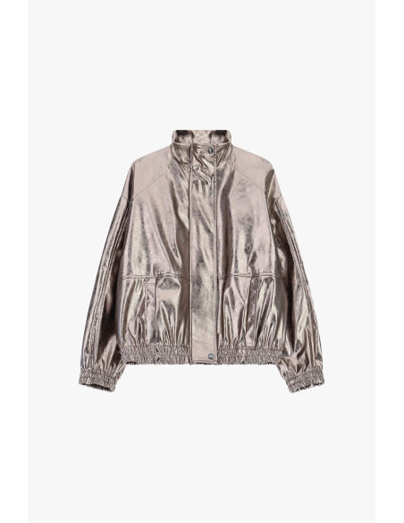 Bomberjack met metallic afwerking en elastische zoom van Dixie
