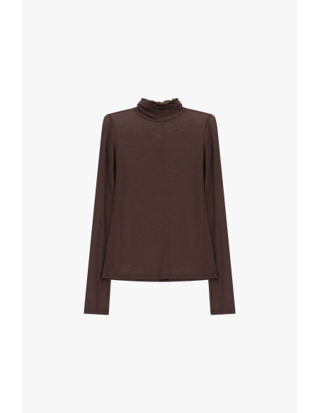 T-shirt met lange mouwen en zachte halslijn alstublieft