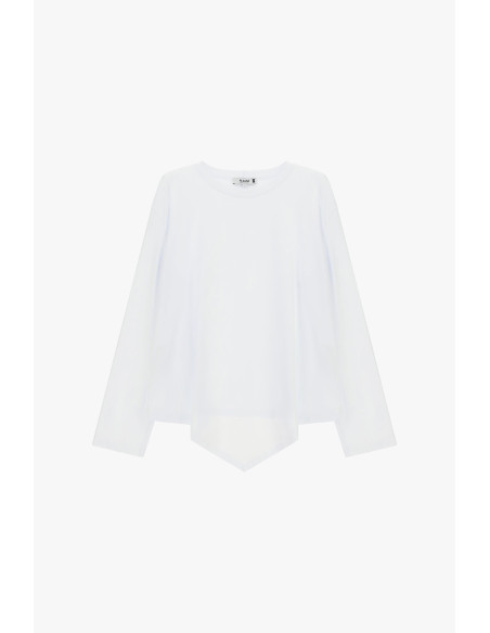 T-shirt met lange mouwen en asymmetrische zoom, alstublieft